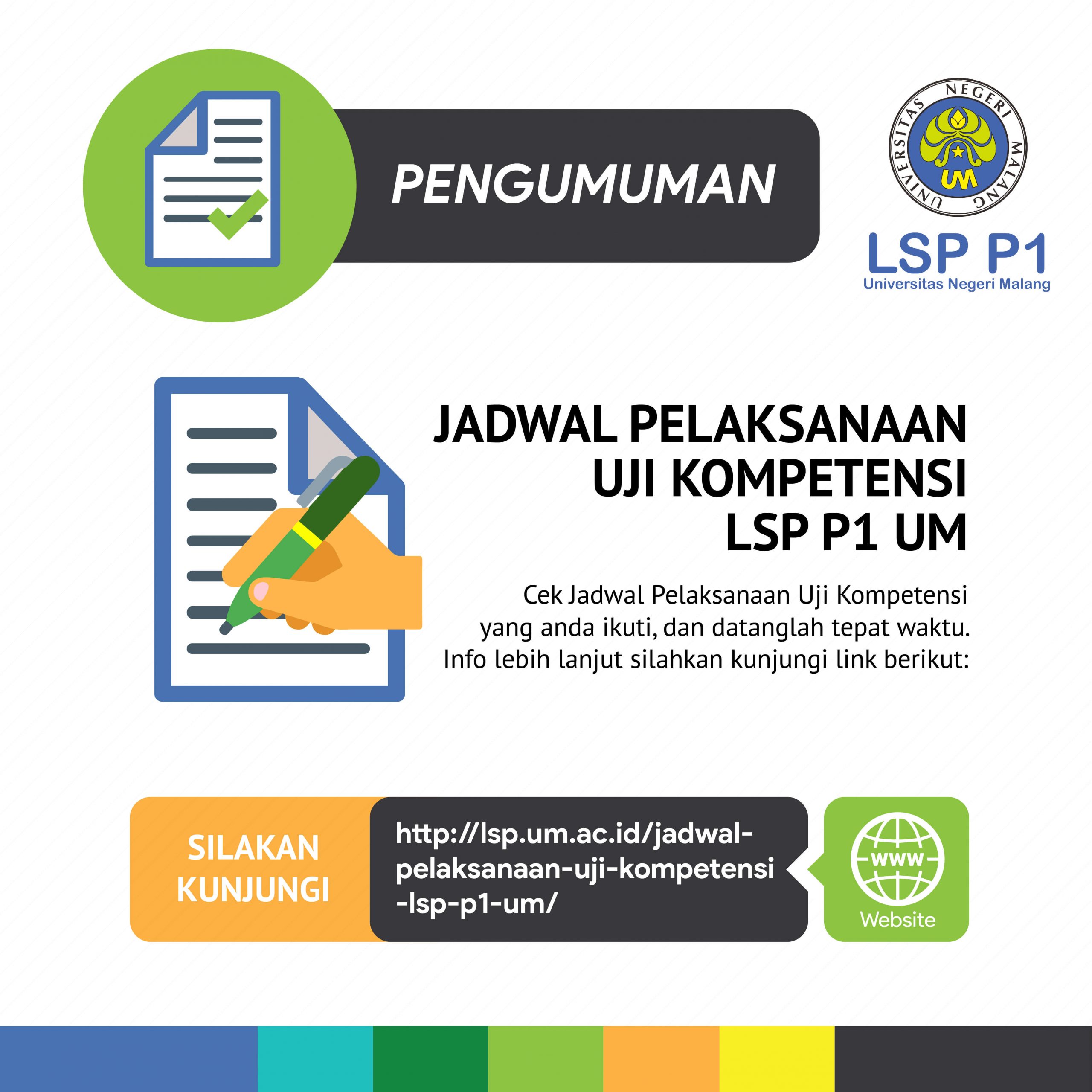 Update Jadwal Pelaksanaan Uji Kompetensi LSP P1 UM (Revisi 20-08-2019)